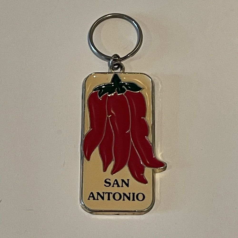 Vintage San Antonio Texas‎ Chilli Peppers Keychain